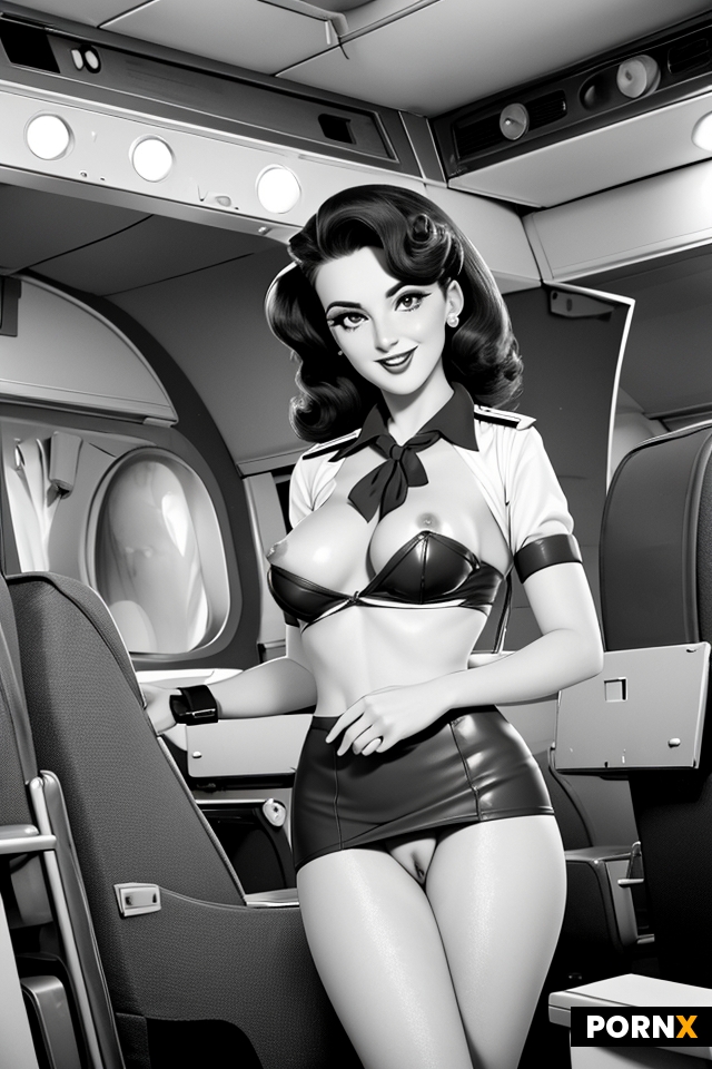 A flirty stewardess