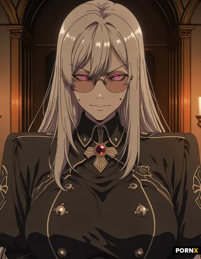 D V A ahegato face glasses and bigger  von vorne sie liegt auf einem bett auf dem bauch sie soll seh