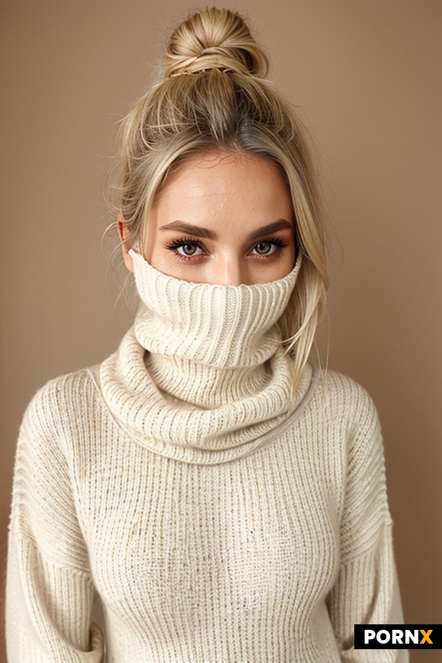 rough sleeveless oversized rib knit turtleneck sweater