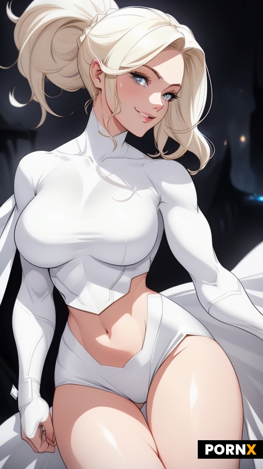 medium close-up attractive female superhero