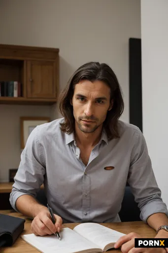 rajoute un homme qui la prends sur le bureau