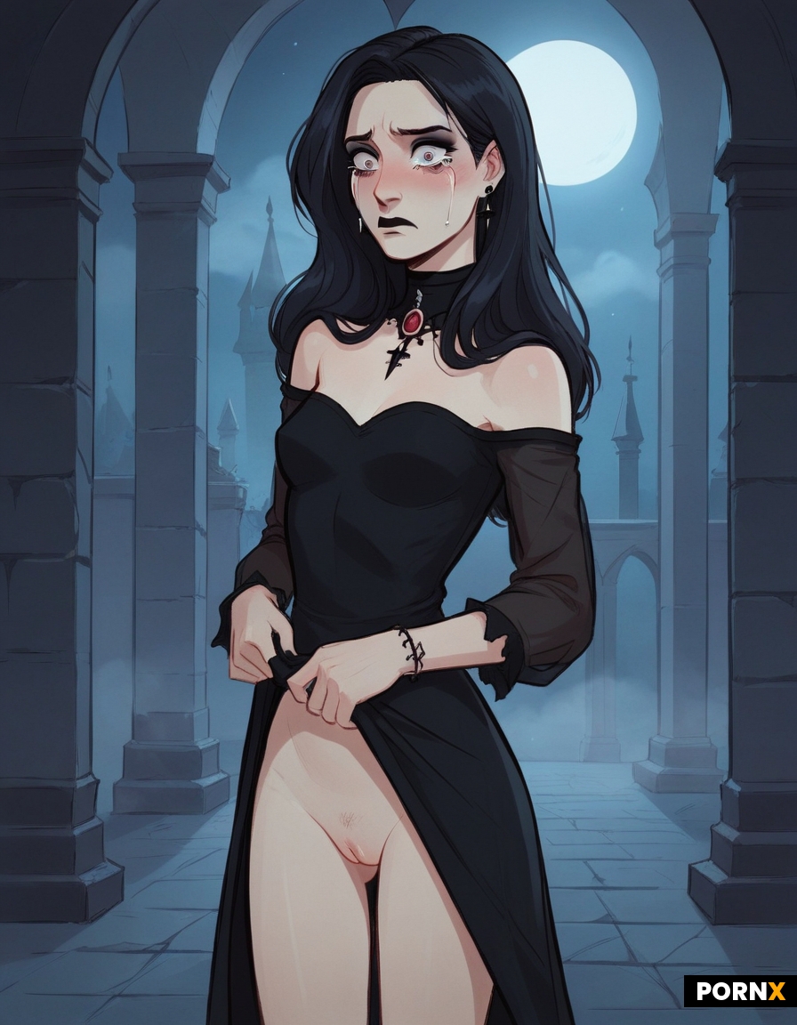 A beautiful goth female