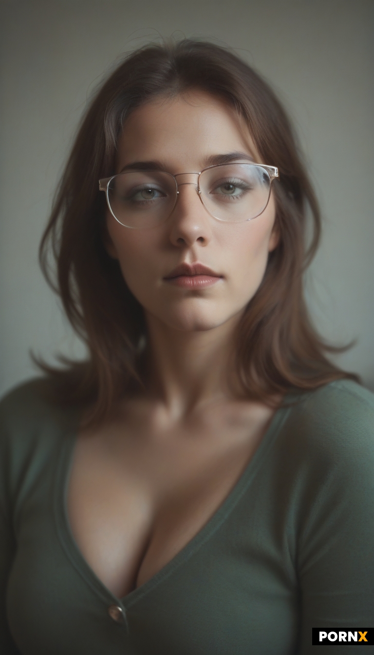 her glasses have frames