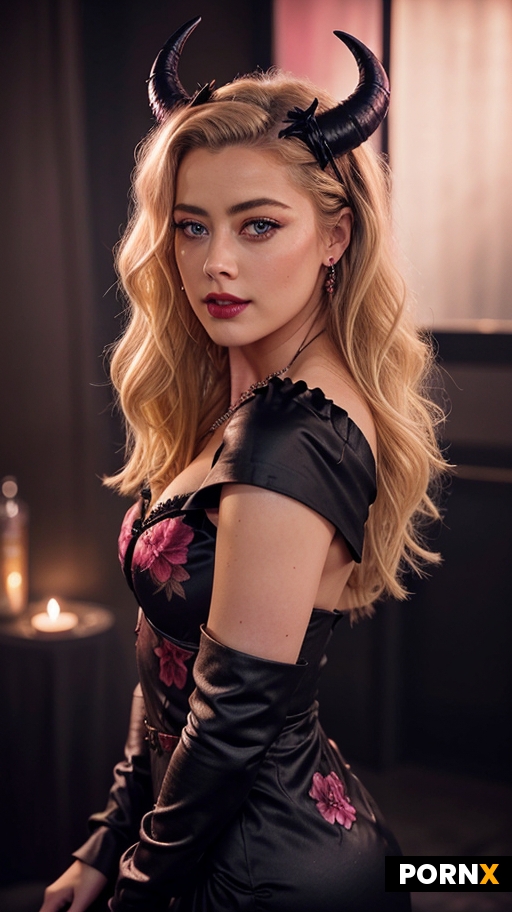 AmberHeard is looking at camera seductively