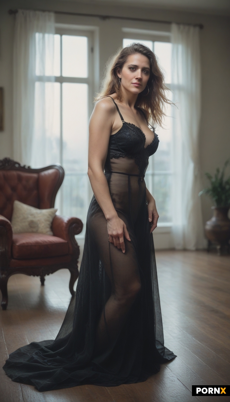 A tight medium shot of a nude 25-year-old woman with a subtly athletic build