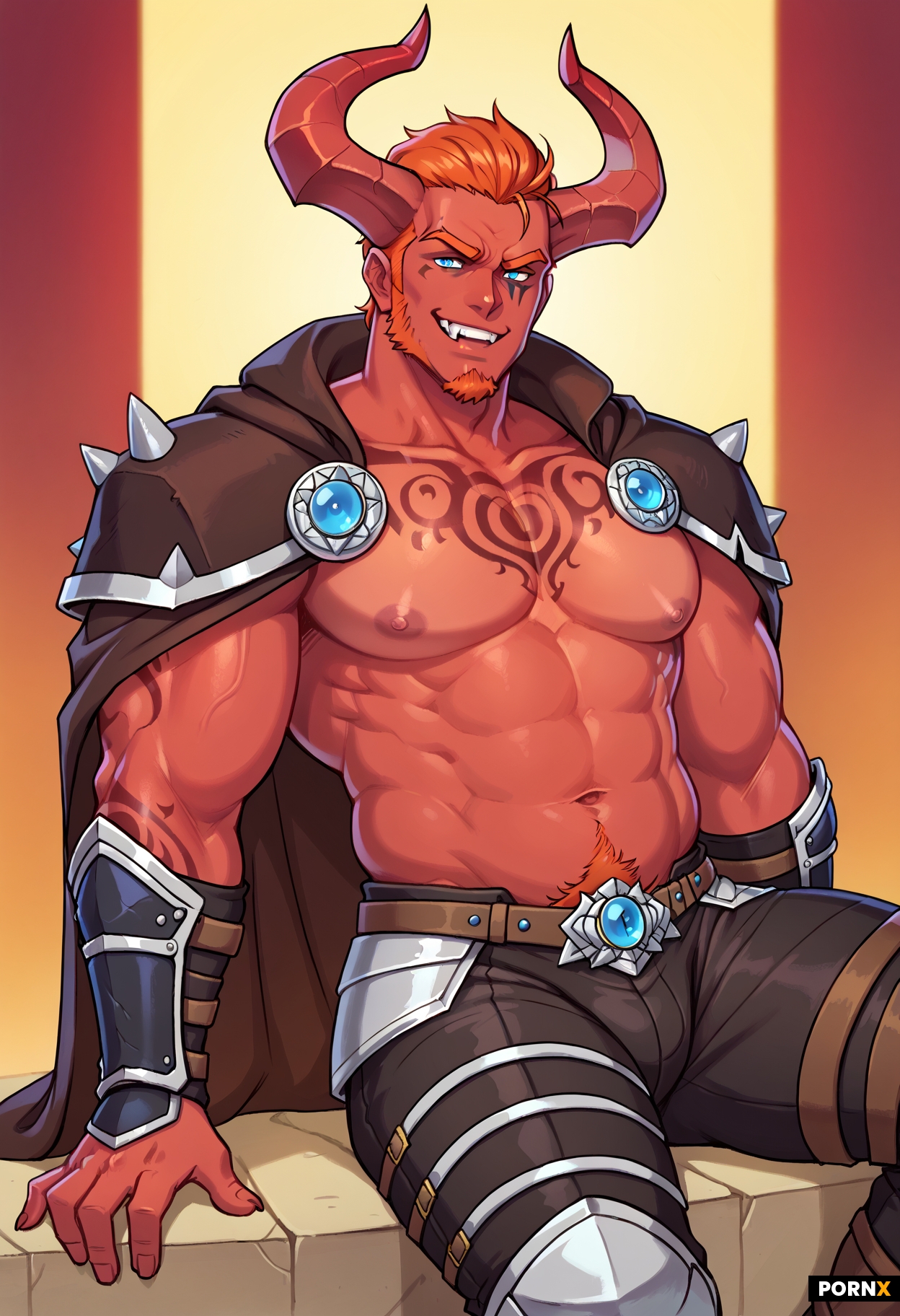 Large muscular and chubby man