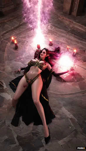 female elf warlock