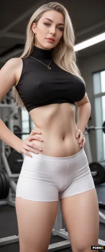 photorealistic fitness glamour portrait