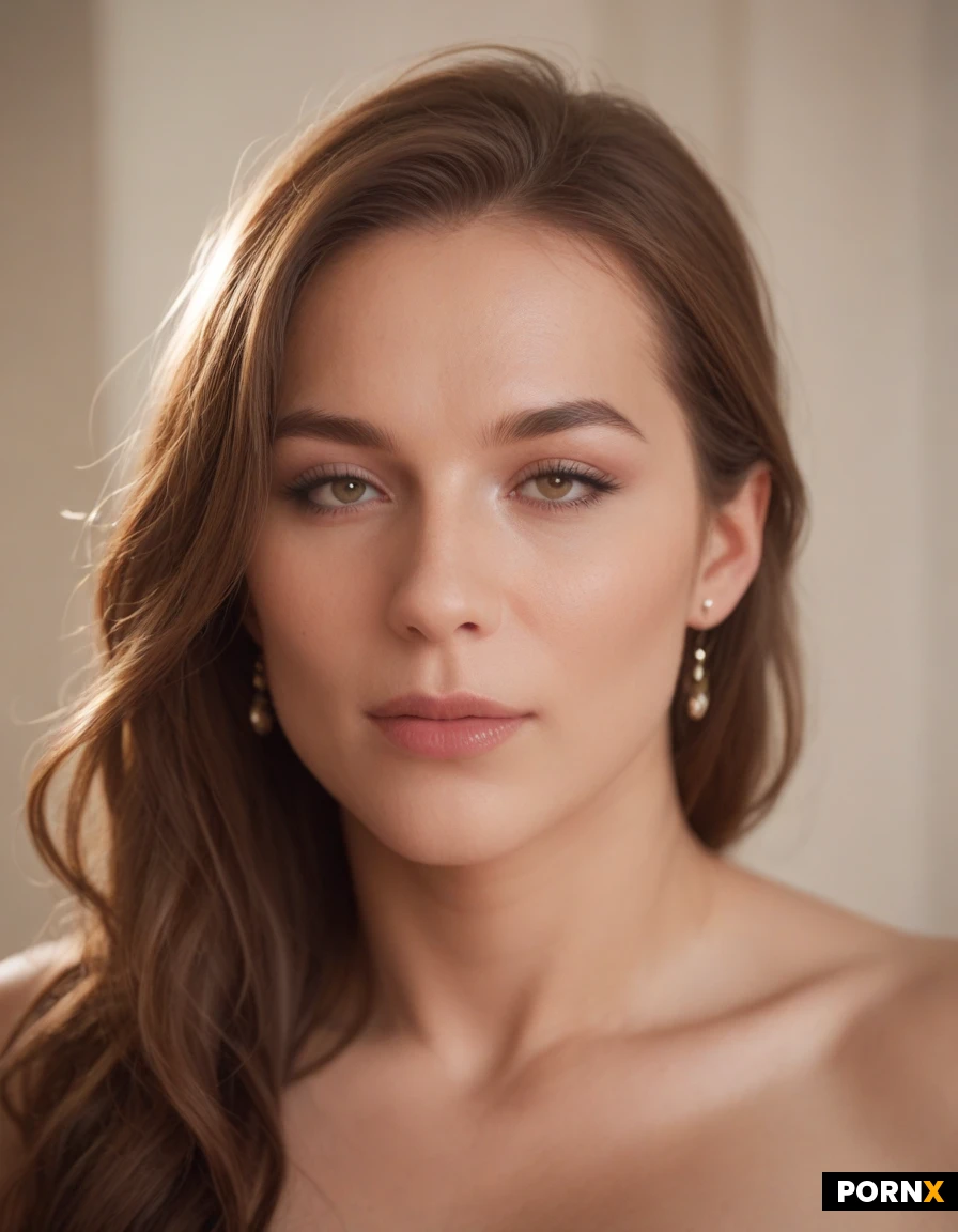 fair skin, long straight brown hair and thick bangs, light-colored eyes, a soft oval face, a slender nose, and naturally rosy lips. 163 cm frame with soft natural curves and a subtly feminine, androgynous aesthetic. Minimal makeup, realistic proportions, natural skin texture, photorealistic details. Preserve recognizable facial features and natural coloring.