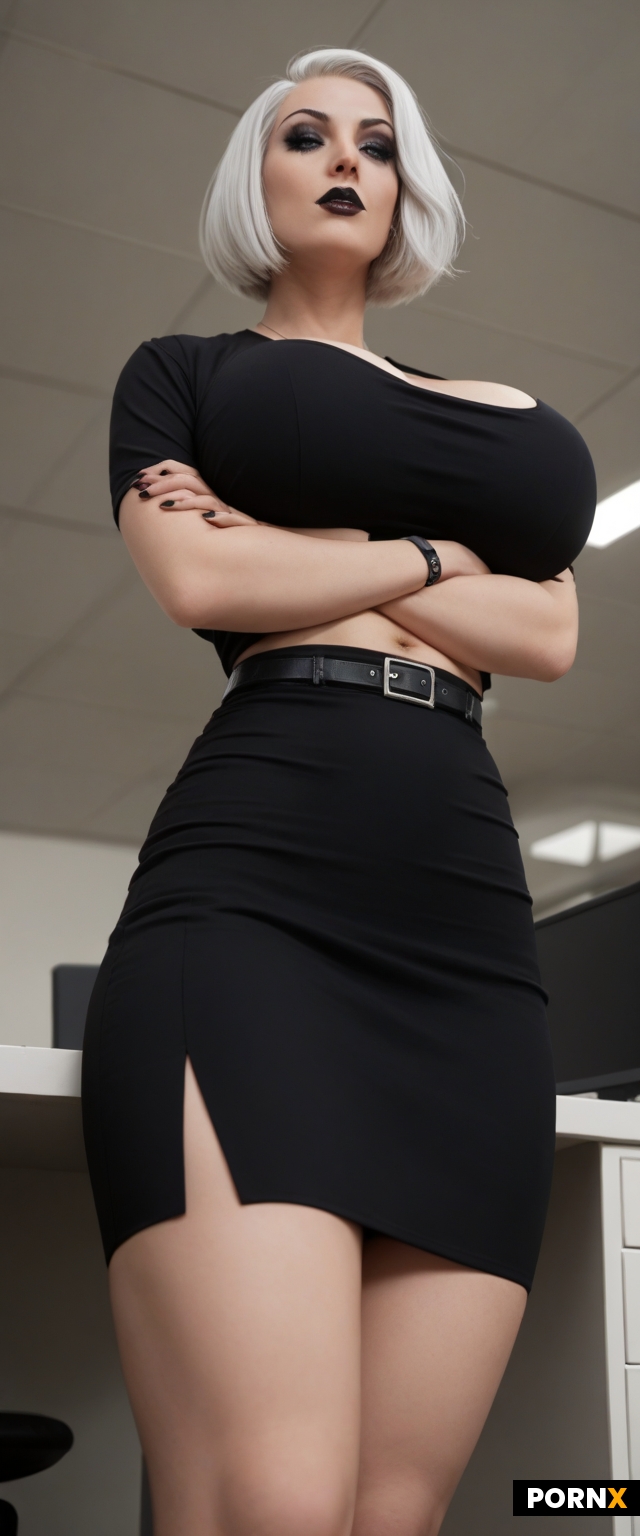 low angle side view of a Woman in office