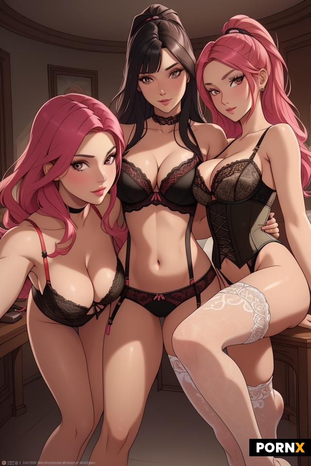 super models who are on a photoshoot for a lingerie