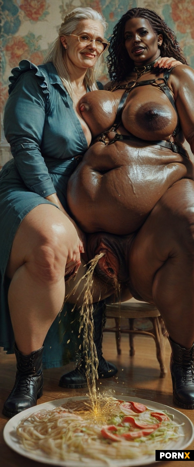 Old obese black african woman