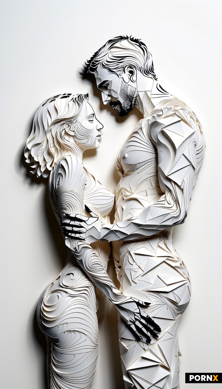 A layered paper-cut artwork