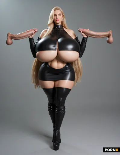 very beautiful 20 year old blonde German woman with ultra extremely long hair with extremely giganti