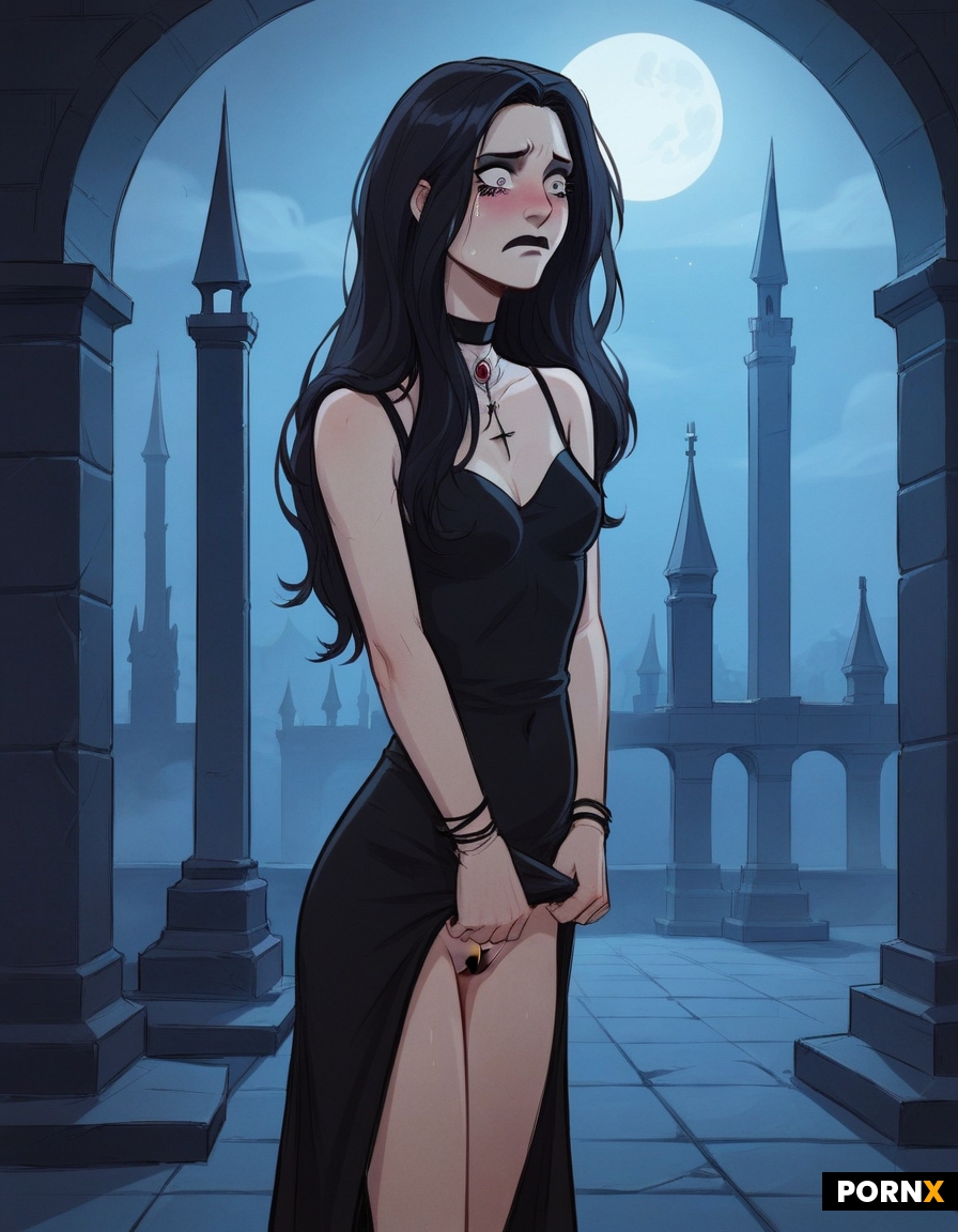 A beautiful goth female