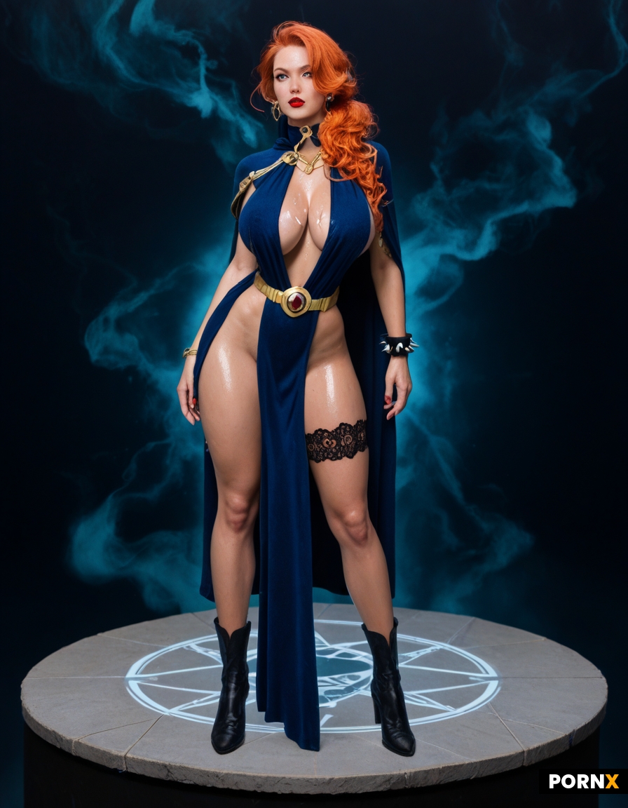 Dynamic overdramatic maniacal futuristic comic siren supervillain succubus seductress diva