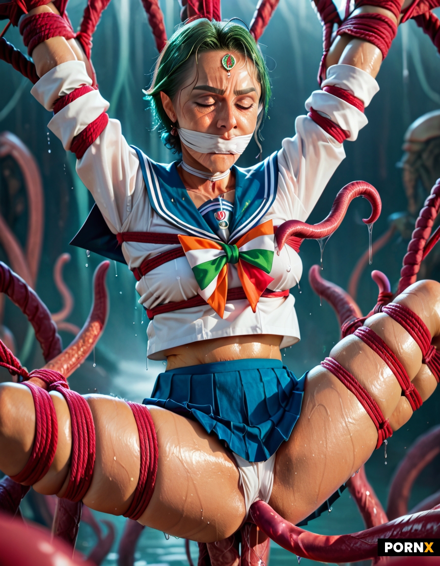 Irish Woman wearing wet anime sailor costume