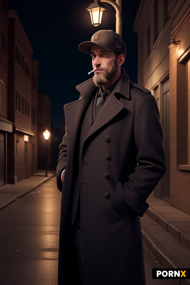 a man in a long coat
