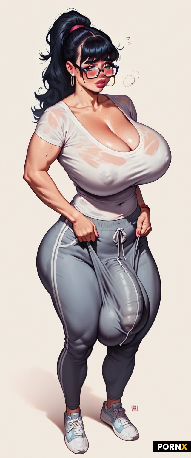 20-year-old nerdy messy awkward shy Japanese nerd futanari named Ai