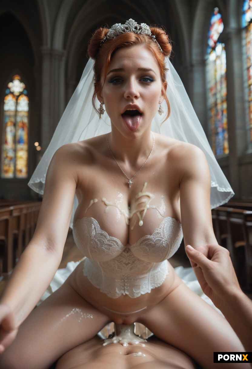 adorable nubile 18 year old redhead Swedish bride and her two bridesmaids covered in excessive cum