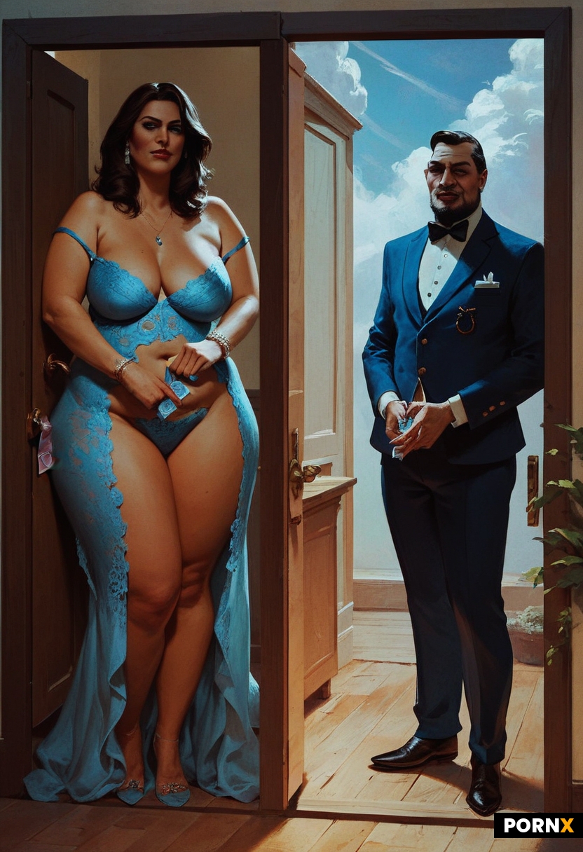 Dark medium hair haired Busty mother