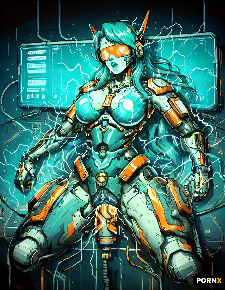 Pretty robot woman
