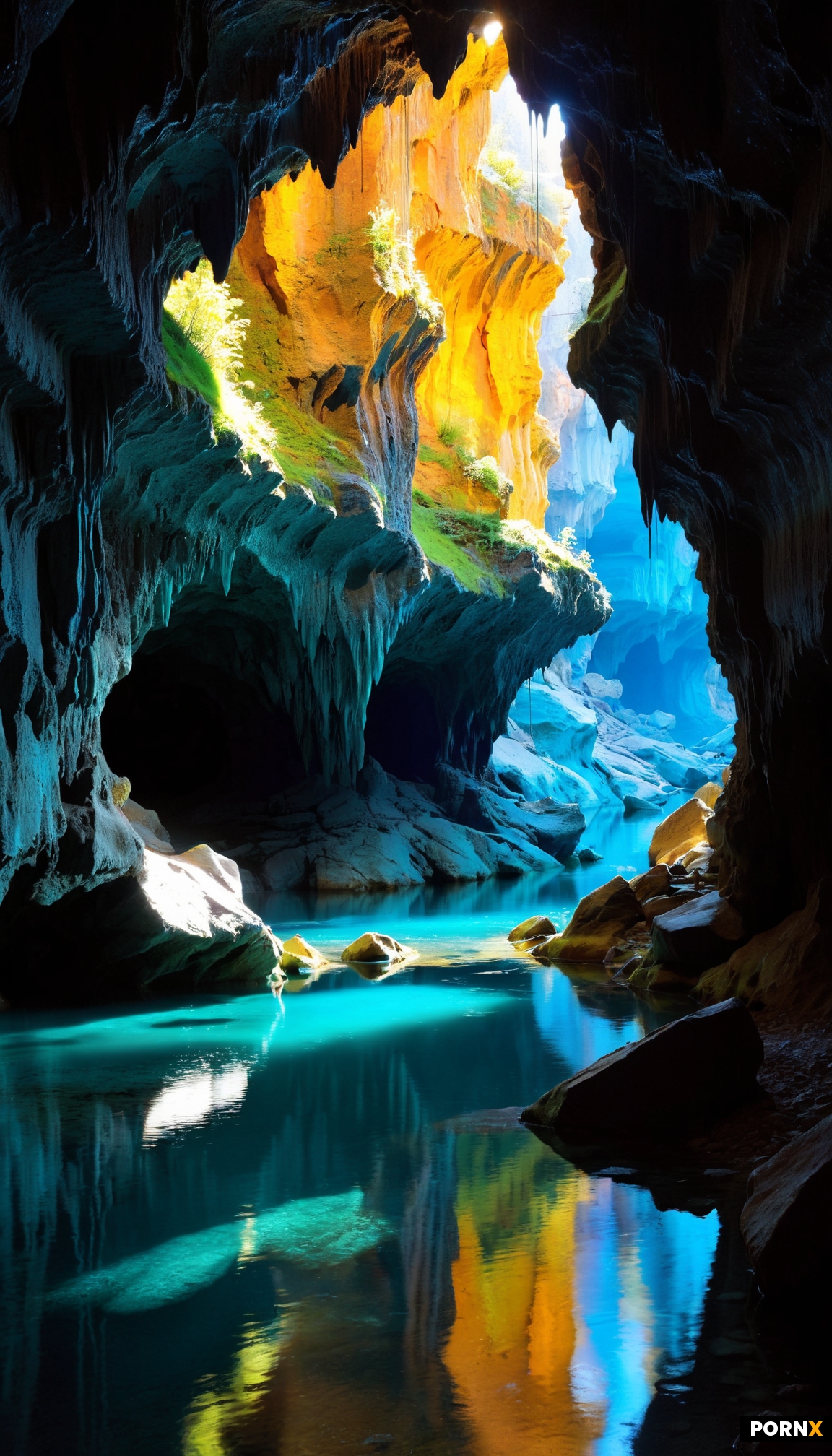 A vast expanse of underground cavern