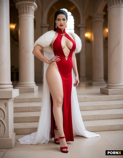photorealistic full-body cosplay photo of a Indian woman in her late 20s with a curvy hourglass figu