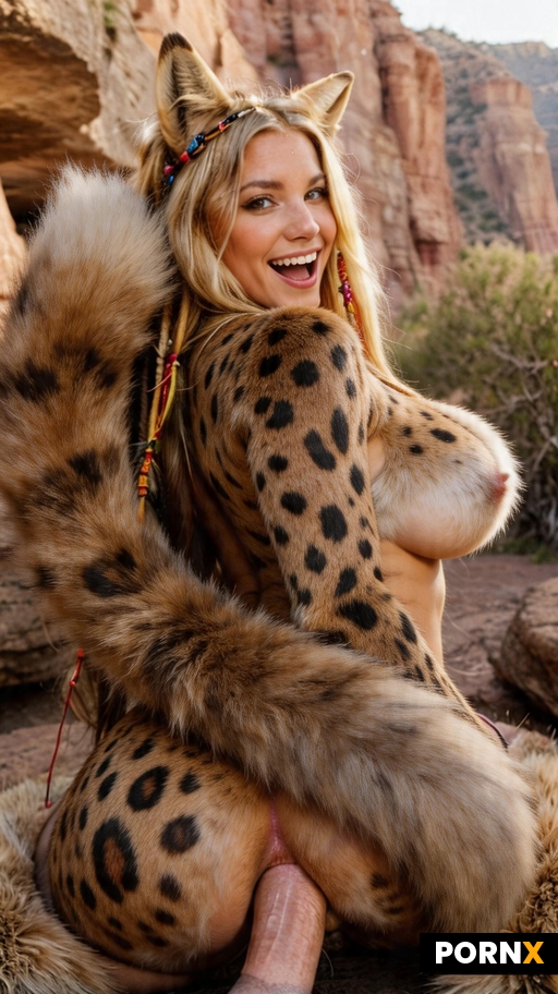 Make her body furry and with a big long tail that starts from her anus and wraps around her shoulder