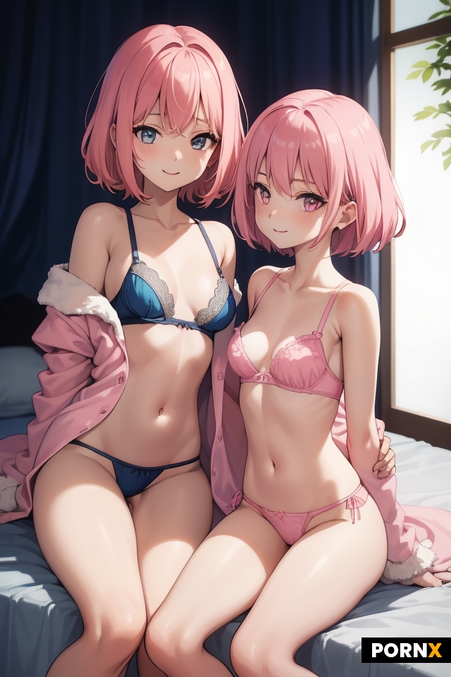 2 women sitting side by side on a bed