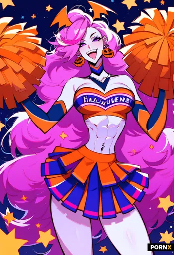 a hot slutty bimbo cheerleader