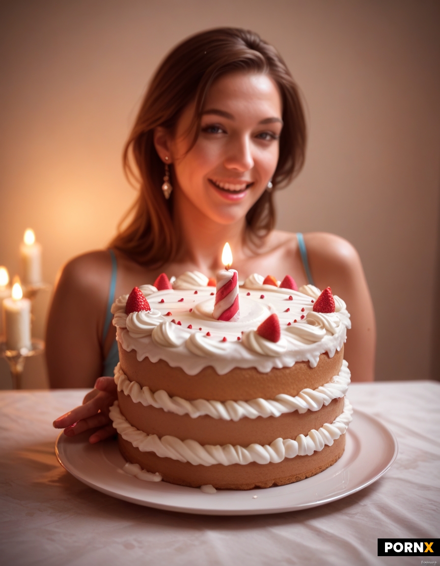 birthday cake with candles