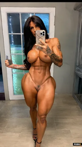 44 years old brazilian milf ifbb fitness sillicone feminine escort tattoos bling look posing fully n