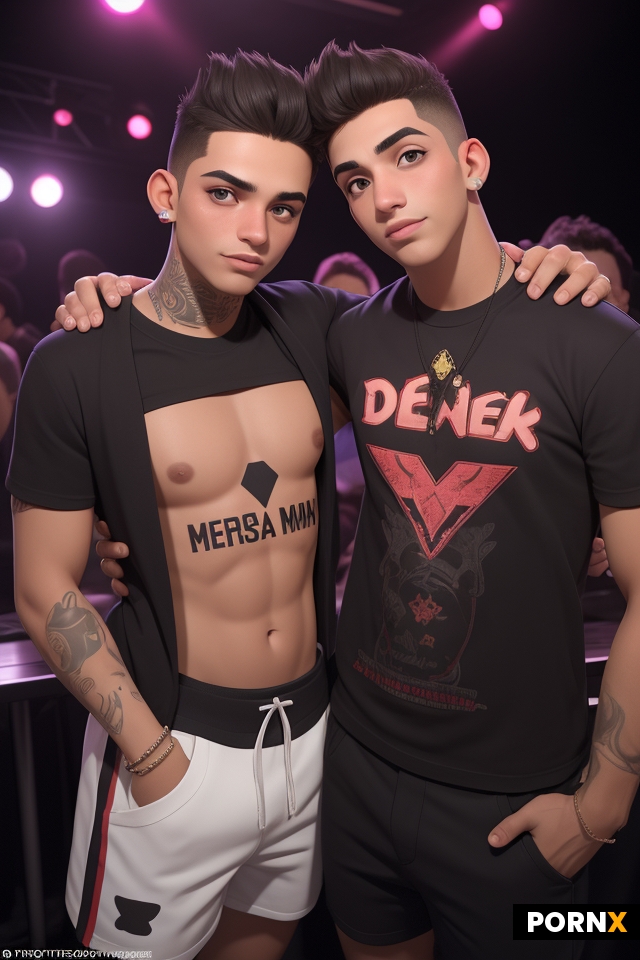 dos hombres latinos de 18 años en una discoteca