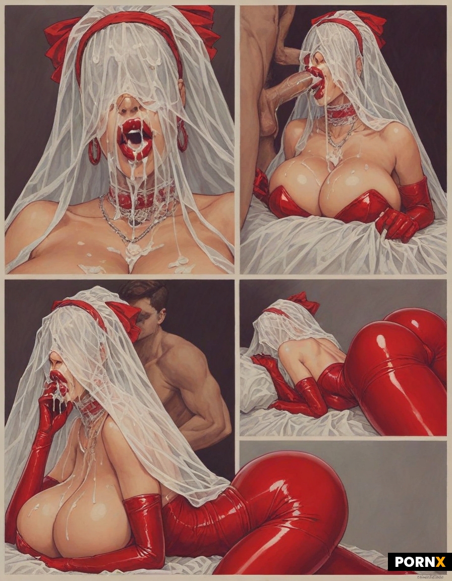 head in transparent satin