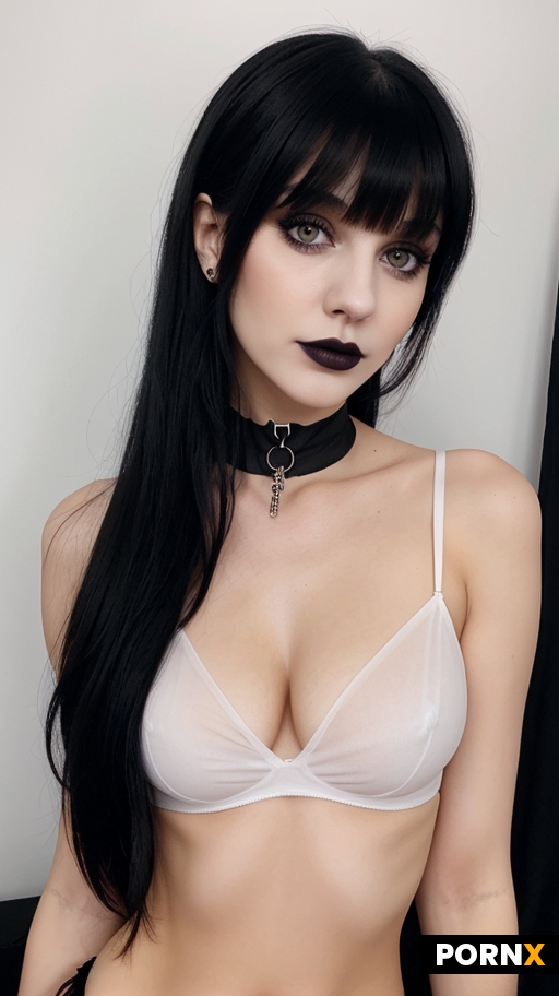 Goth female cute face
