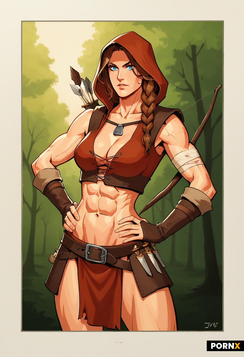 drawing her bow