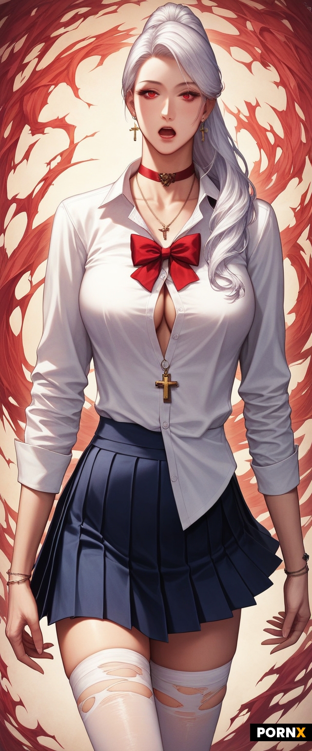 highly detailed anime-style woman
