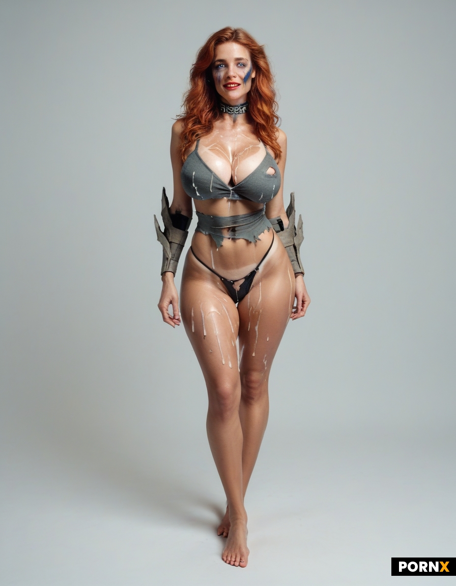 retrofuturistic post-apocalyptic robotic Android sexbot full body bukkake
