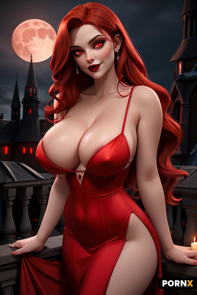 Voluptuous vampire woman