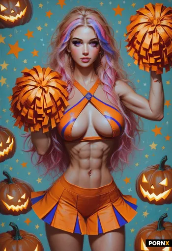 a hot slutty bimbo cheerleader