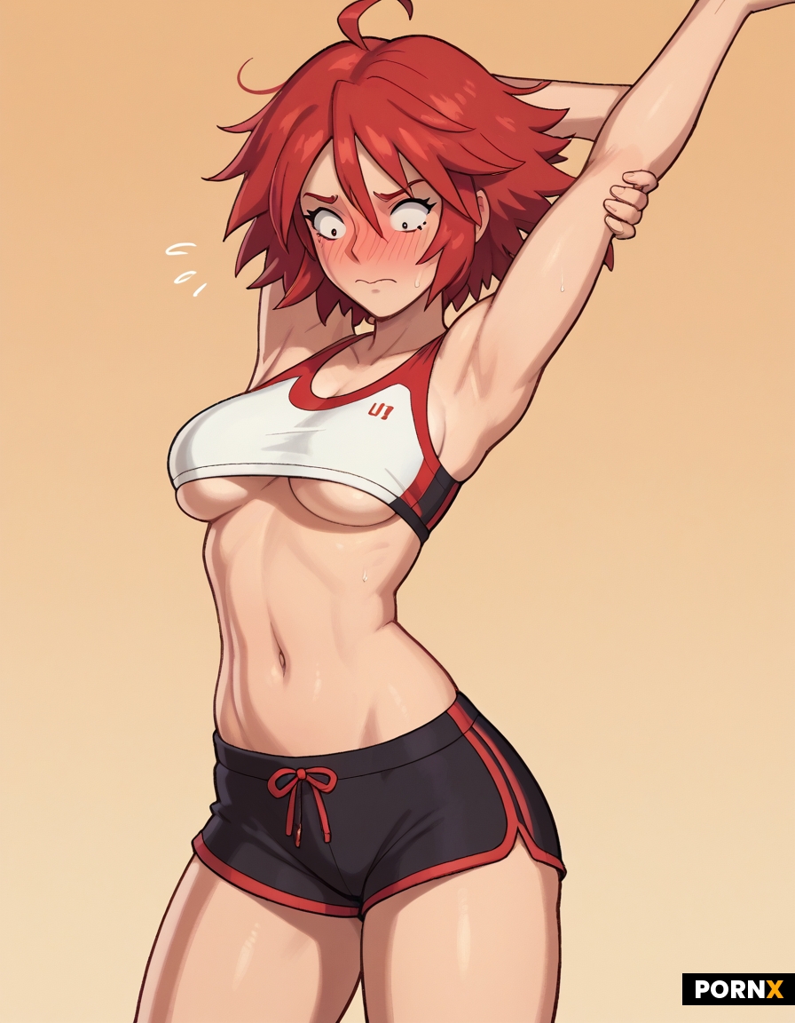 skinny red hair woman