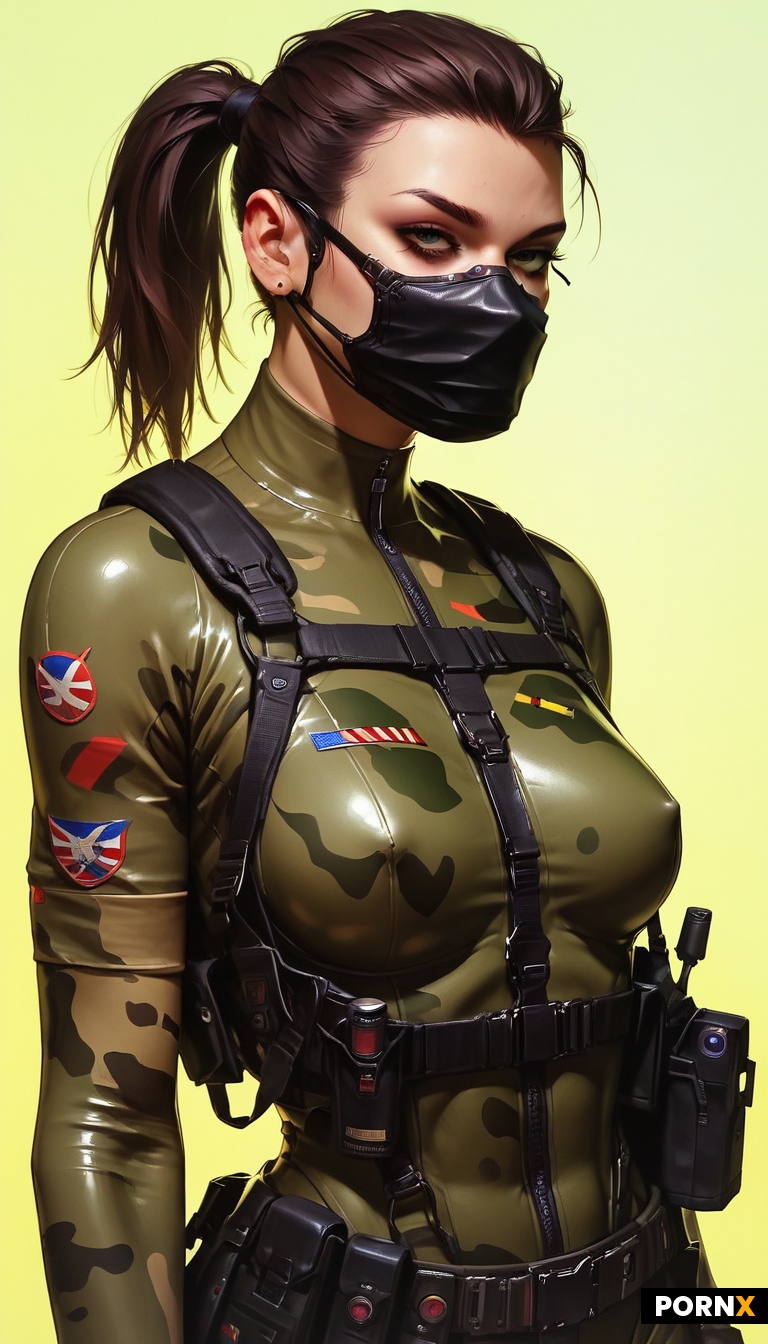 futuristic female soldier