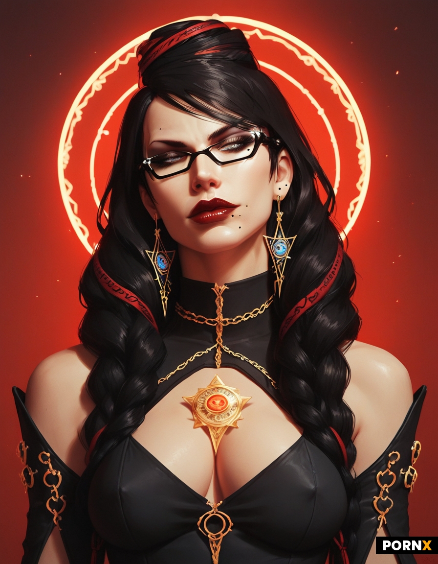 Bayonetta complètement nue avec de très gros seins