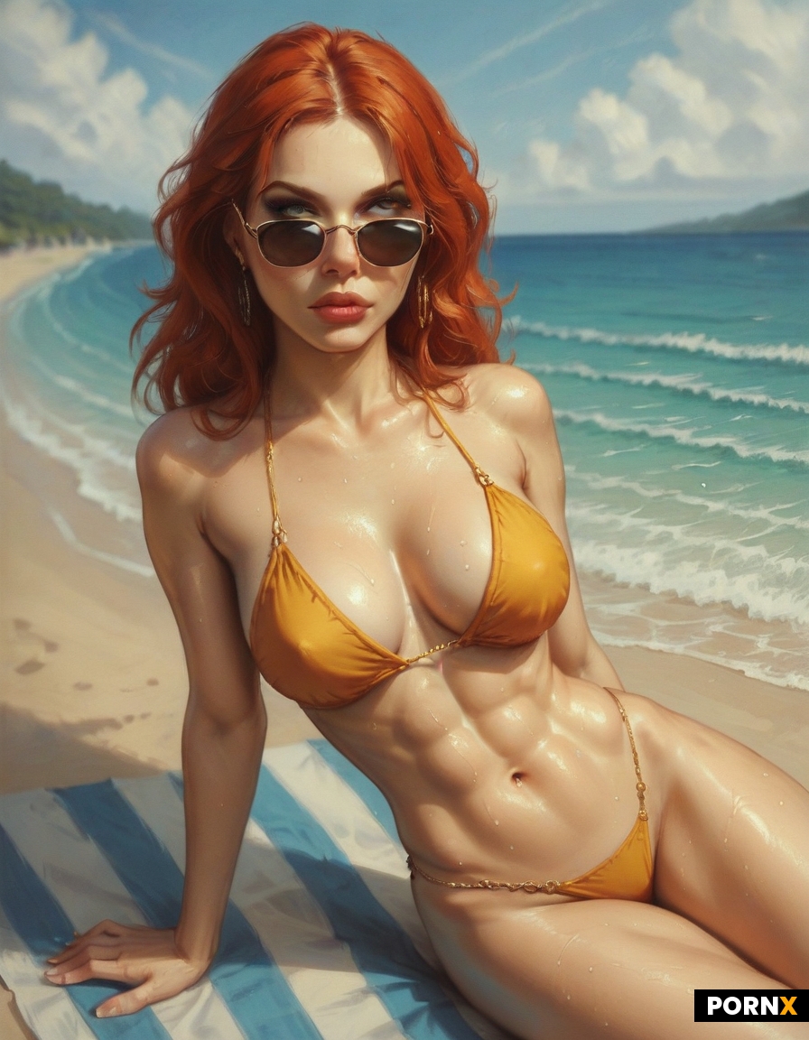 Pretty face redhead beautiful face Dark toned woman