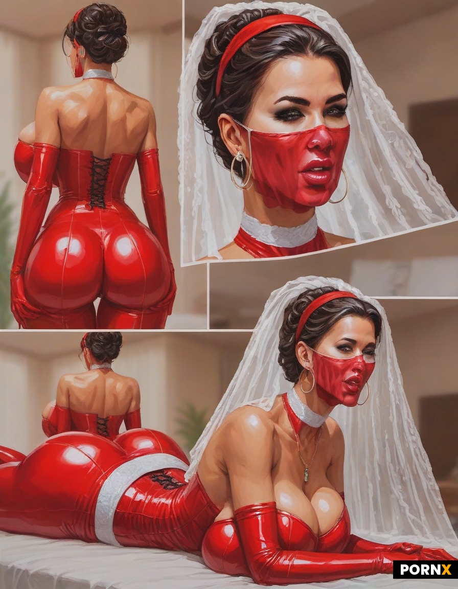 head in transparent satin