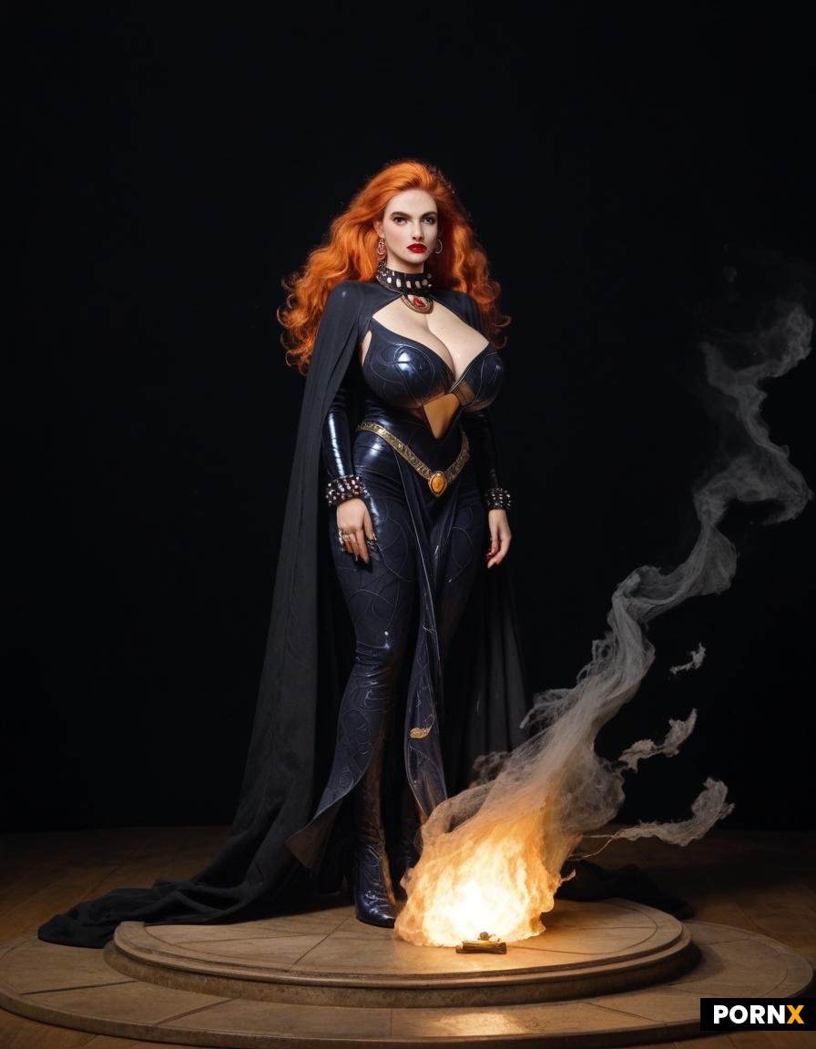 Dynamic overdramatic maniacal futuristic comic siren supervillain succubus seductress diva