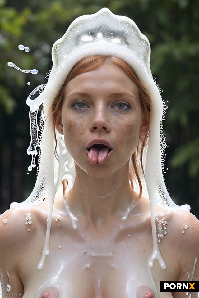 naked redhead with freckles and enourmous natural saggy tits