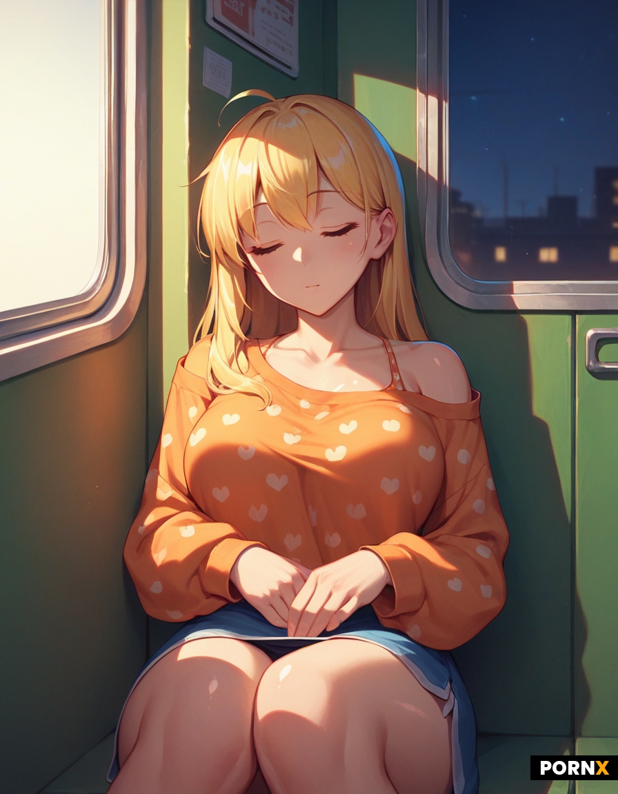 cute woman on a subway