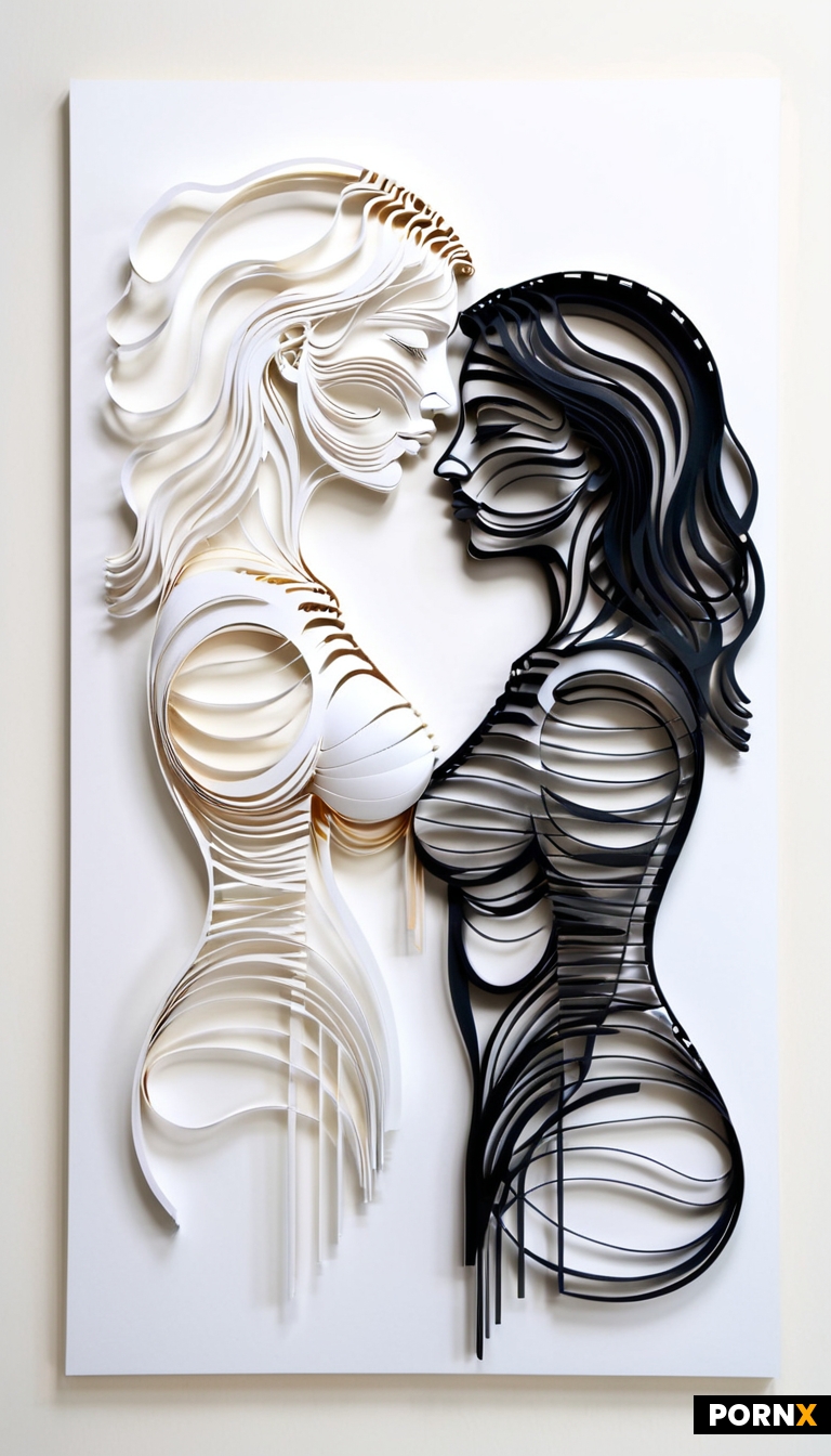 A layered paper-cut artwork